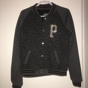 Victoria’s Secret PINK Leopard Varsity Jacket